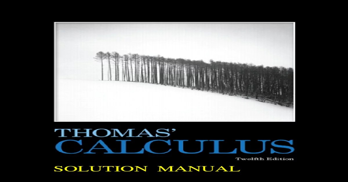 Thomas calculus 15th edition solutions