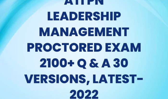 Ati pn management proctored exam