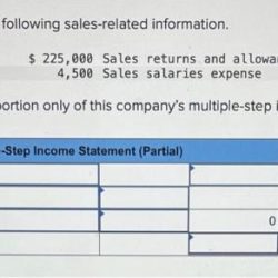 A company reports the following sales related information