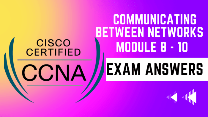 Modules 8 - 10: communicating between networks exam